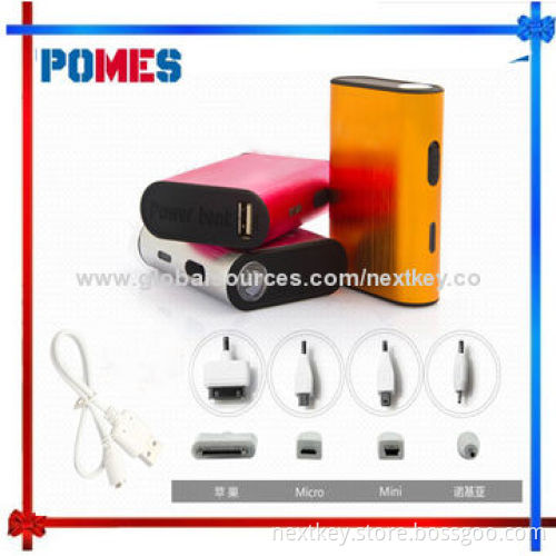 Backup Battery, 5,000mAh Power Bank with Flashlight for iPhone/iPad/MP3 Players/Tablet PCs